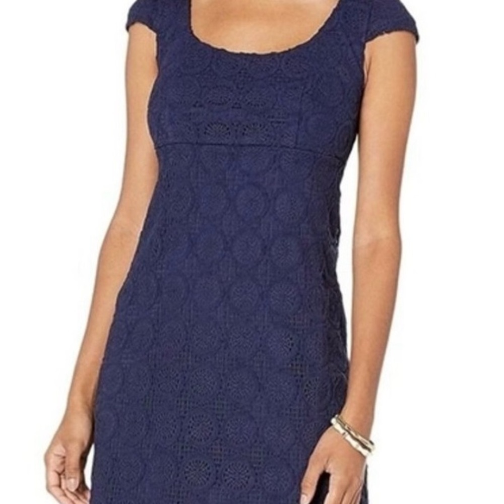 NWT Lilly Pulitzer Navy crochet Laurant Dress